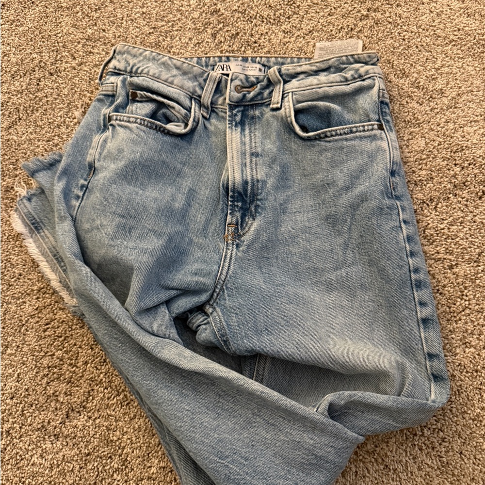 Zara Faded Blue Denim Pants